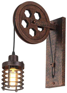 Pulley Wall Sconce Steampunk Wall Light Rustic Lighting