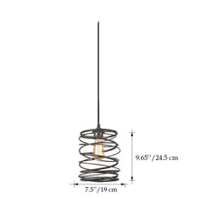Load image into Gallery viewer, Track Light Pendant Iron Cage Industrial Style Decor Lamp 1pc