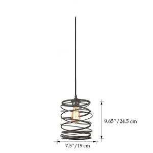 Track Light Pendant Iron Cage Industrial Style Decor Lamp 1pc