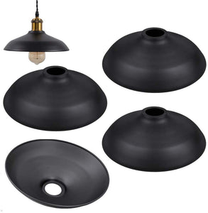 4-Pack 9.5" Vintage Metal Bulb Guard Iron Black Light Shade Decorative Wall Sconce