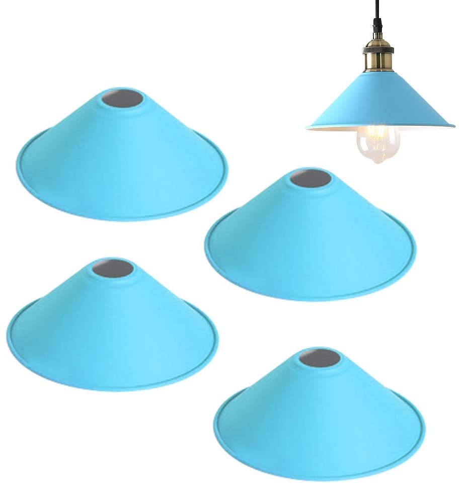 4 Pack 8.7 Metal Bulb Guard Iron Cone Light Holder Colourful Decorati Nunu Lighting
