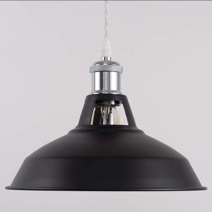 4-Pack 10.6" Vintage Metal Bulb Guard Black E26 Socket Circular Light Shade