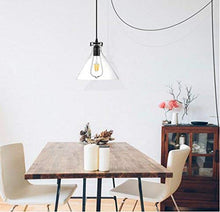 Load image into Gallery viewer, Plug-in Glass Shade Pendant Lighting