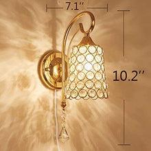 Load image into Gallery viewer, Modern Crystal Bedroom Plug in Wall Light