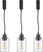 Load image into Gallery viewer, Track Pendant Lights Freely Adjustable Cord Clear Glass Shade
