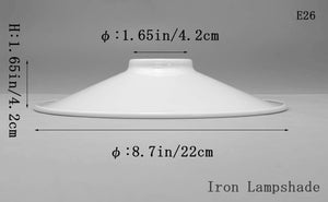 4-Pack 8.7" Vintage Metal Bulb Guard Iron White Light Shade Lamp Shade For Wall Lamp