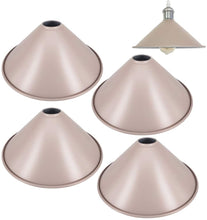 Load image into Gallery viewer, 4-Pack 10.2&quot; Metal Bulb Guard Iron Cone Light Holder Colourful Decorative Lamp Shade Macaron Chocolate