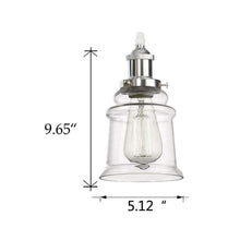 Load image into Gallery viewer, Track Pendant Light Set Chrome Socket Clear Glass Shade Modern Style