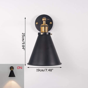 Battery Operated Wireless Vintage Wall Sconce with Smart Dimmable LED Bulb