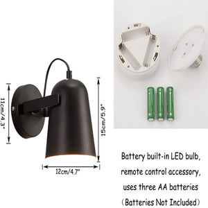 55 Lumens Battery Wireless  Retro Industry Morden  Wall Sconce Remote Dimmable