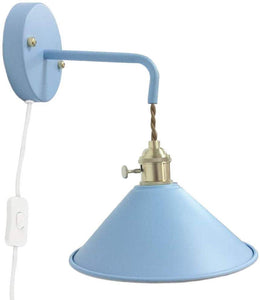 Mutilcolor Wall  Lamp with Cable, Plug and Switch 1pc