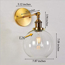 Load image into Gallery viewer, Round Ball Clear Glass Shade Wall Sconce