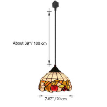 Load image into Gallery viewer, 1-Light Tiffany Track Pendant Lighting