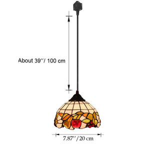 1-Light Tiffany Track Pendant Lighting