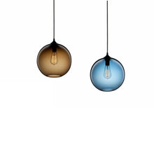 Load image into Gallery viewer, Track Light Pendant Blue/Brown Color Crystal Globe Glass Shade 1pc