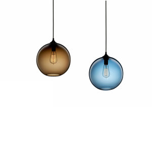 Track Light Pendant Blue/Brown Color Crystal Globe Glass Shade 1pc