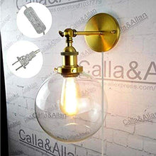 Load image into Gallery viewer, Round Ball Clear Glass Shade Wall Sconce