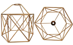 Track Light Pendants Iron Square Cage Golden/White 1pc