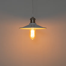 Load image into Gallery viewer, Track Pendant Lights Freely Adjustable White Metal Shade Bright Nickel Base Loft Hallway Lamp
