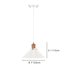 Load image into Gallery viewer, Battery Operated Pendant Light with Adjustable Iron Cable 8.7&quot; Cone Shade
