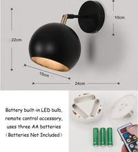 Load image into Gallery viewer, 55 Lumens Battery Wireless Retro Industry Wall Sconce Remote Dimmable LED