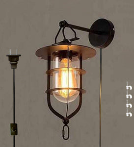Plug-in  Industrial Vintage Style  Wall lamp