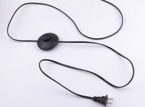 5W LED Barrel Type  5.9ft On/Off Foot Pedal Switch Cord Wall Spotlight Black/White