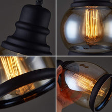 Load image into Gallery viewer, H-Type Industrial Vintage Brown Glass Lamp Shade Track Light Pendants