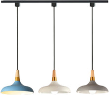 Load image into Gallery viewer, Wood Handle Dimmable Minimalist Style Track Pendant Light