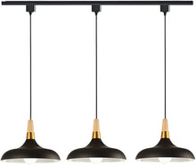 Load image into Gallery viewer, Wood Handle Dimmable Minimalist Style Track Pendant Light