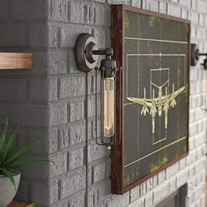 Plug-in Black Metal Industrial Mini Wire Cage Wall Sconce