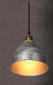 Plug-in Vintage Silver Finish Pendant Lamp