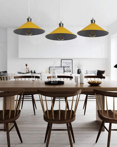 4-Pack 10.2" Metal Bulb Guard Iron Cone Light Holder Colourful Decorative Lamp Shade Macaron Yellow