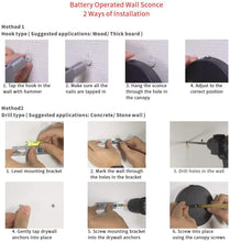 Load image into Gallery viewer, Battery Wireless Plating Polishing Bronze Lampshade Wall Sconce Remote Dimmable LED