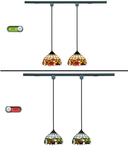 1-Light Tiffany Track Pendant Lighting