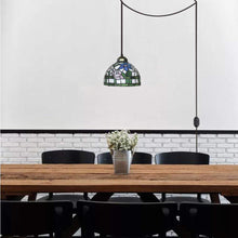 Load image into Gallery viewer, Tiffany Style Victorian Plug in Pendant light