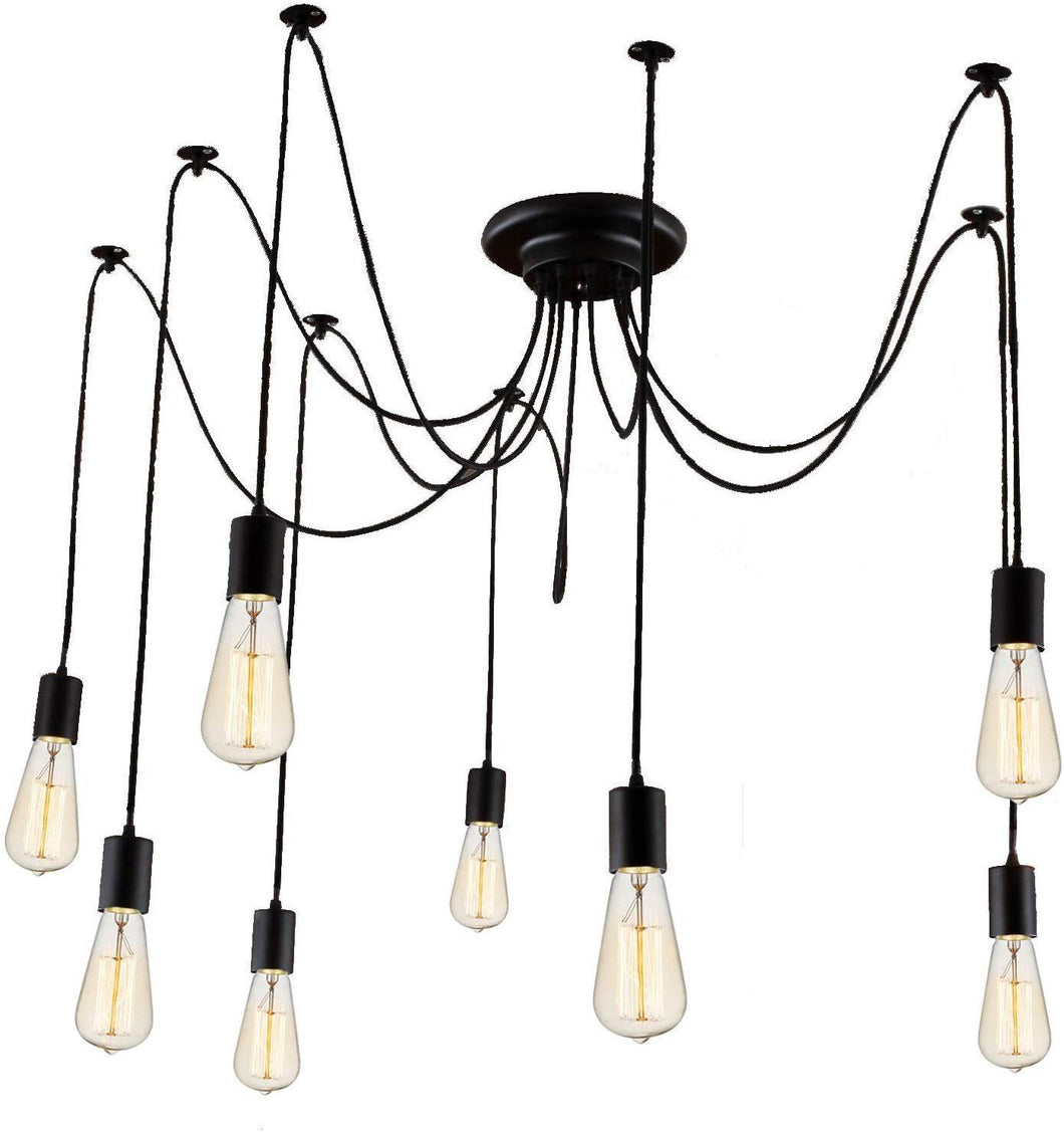 8-Heads Light Vintage Pendant Lights Home Fixtures Chandeliers Lighting