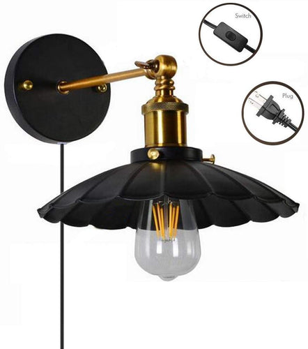 Plug in Industrial Edison Cage Antique Style Wall Sconce Lamp
