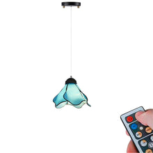 Load image into Gallery viewer, Battery Operated Pendant Light Adjustable Iron Cable Wireless Remote Tiffany Blue 1-Pack