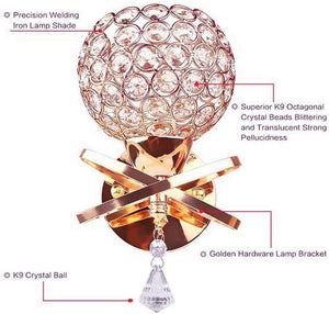 Silver/Gold Modern Luxury Crystal Wall Light Chrome 1pc/2pcs