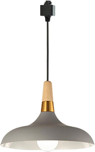 Wood Handle Dimmable Minimalist Style Track Pendant Light