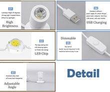 Load image into Gallery viewer, USB LED Dimmable Spotlight Mini Accent Light Multiple Color Light Source