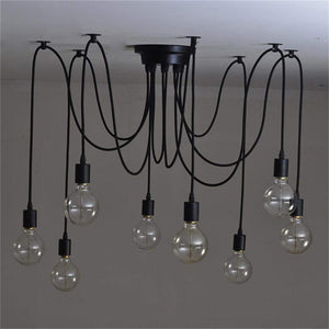 8-Heads Light Vintage Pendant Lights Home Fixtures Chandeliers Lighting