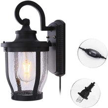 Load image into Gallery viewer, 12.6&quot; High Outdoor-Indoor Plug in Wall Light