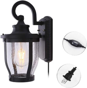 12.6" High Outdoor-Indoor Plug in Wall Light