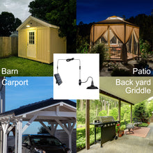 Load image into Gallery viewer, Solar Power Wall Sconces Gooseneck Stem Fixture with LED Bulb Button Switch