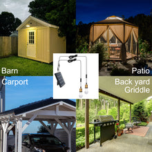 Load image into Gallery viewer, Remote Control Solar Power Pendant Retro Socket Light with LED Bulb Button Switch