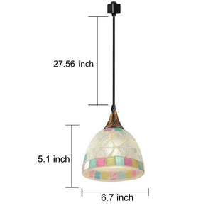 Track Lighting Pendant Tiffany Lamp, Vintage Bronze
