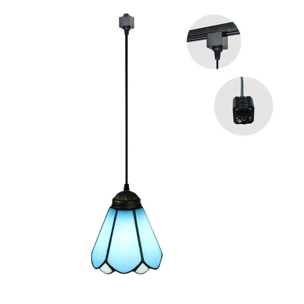 Tiffany Style Victorian 1 Light Track Pendant Light