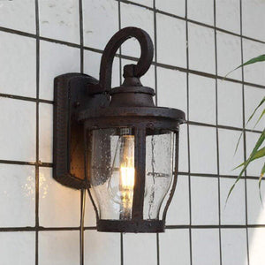 12.6" High Outdoor-Indoor Plug in Wall Light